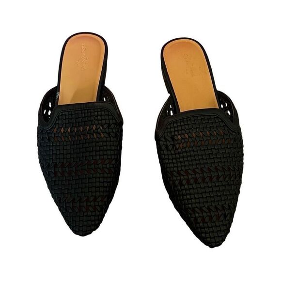 Universal threads black slide on shoes - Picture 2 of 4